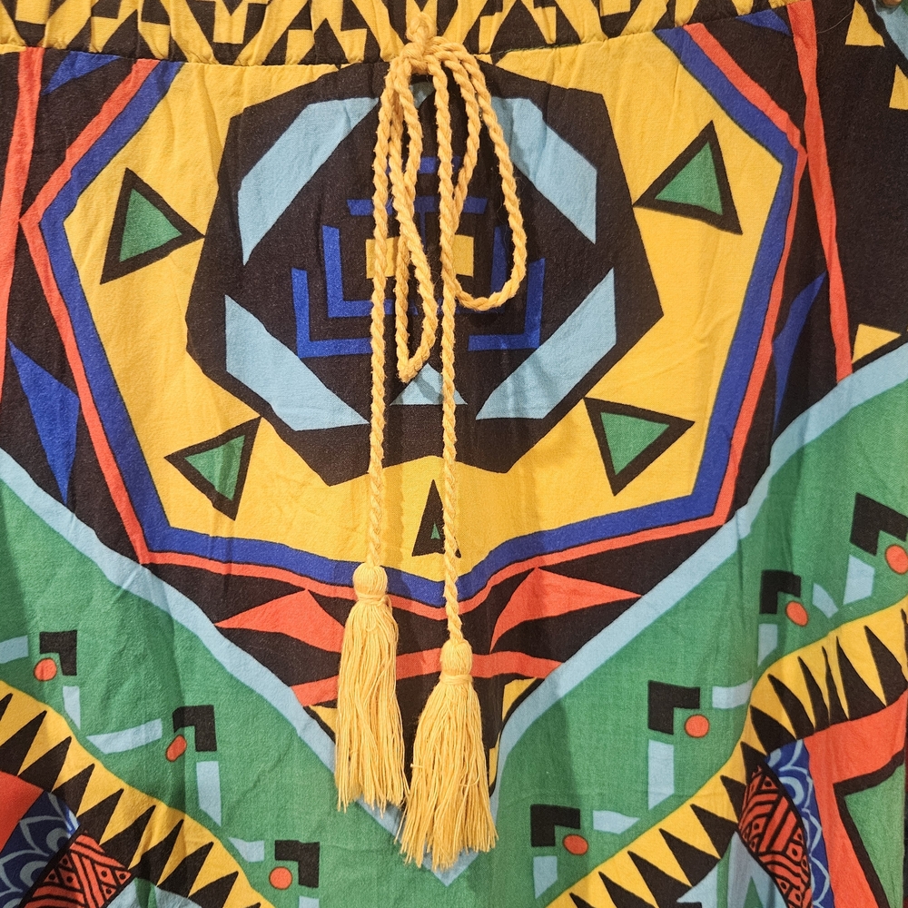 Flying Tomato Colorful Boho Aztec Print Maxi Skirt Womens Size Small - Picture 2 of 5